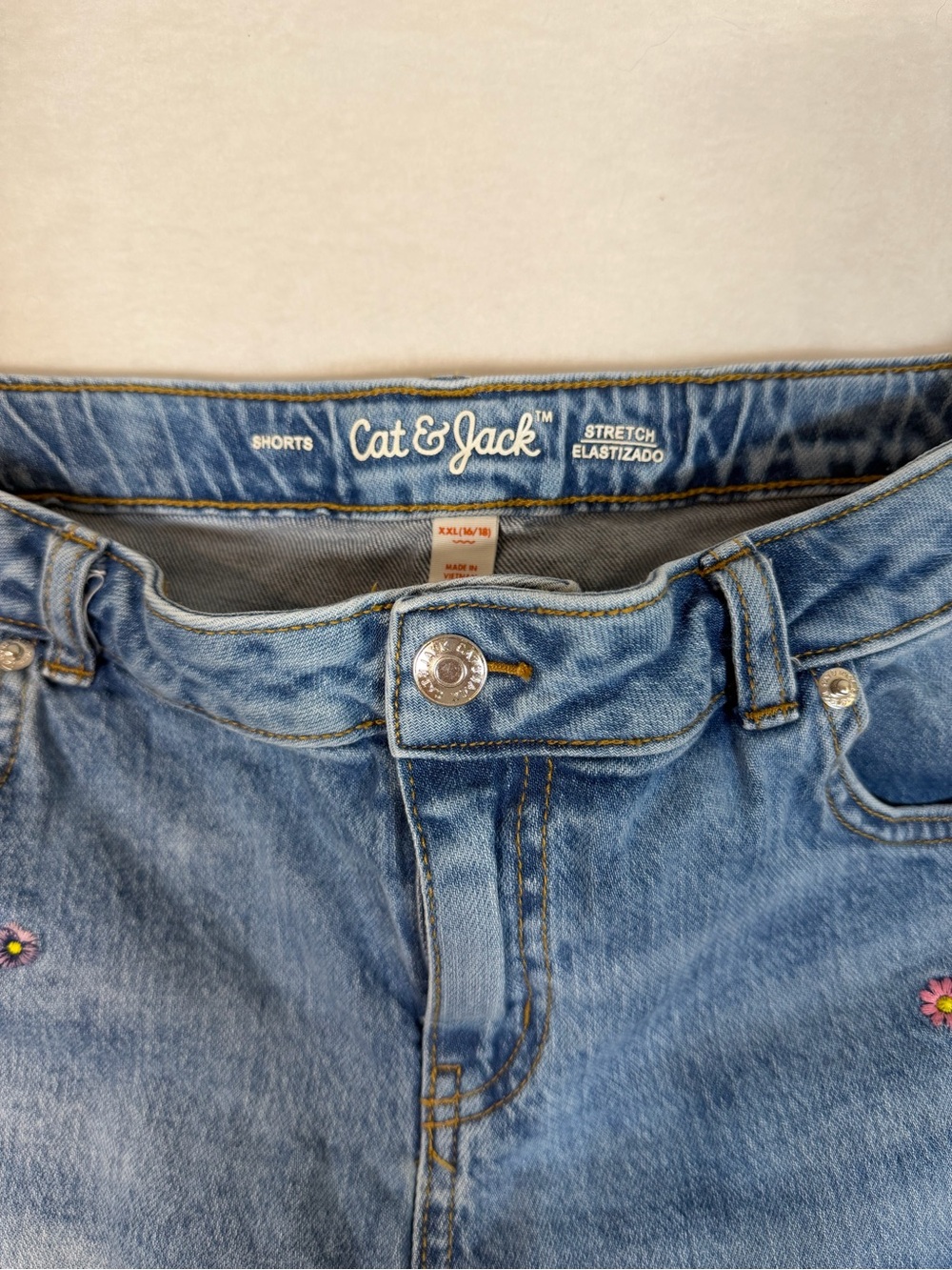5‎ Pair Bundle of Youth Girls Denim Shorts Wonder Nation Cat Jack So Brand sz 18 - Picture 6 of 10